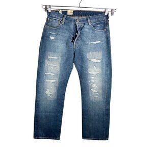 Levis 501 Original fit‎ Mens Jeans distressed 90s relaxed patch work sz 36x29